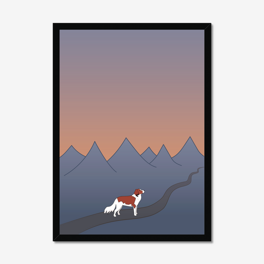 Kooiker Dog Poster - Kooikerhondje in the Mountains
