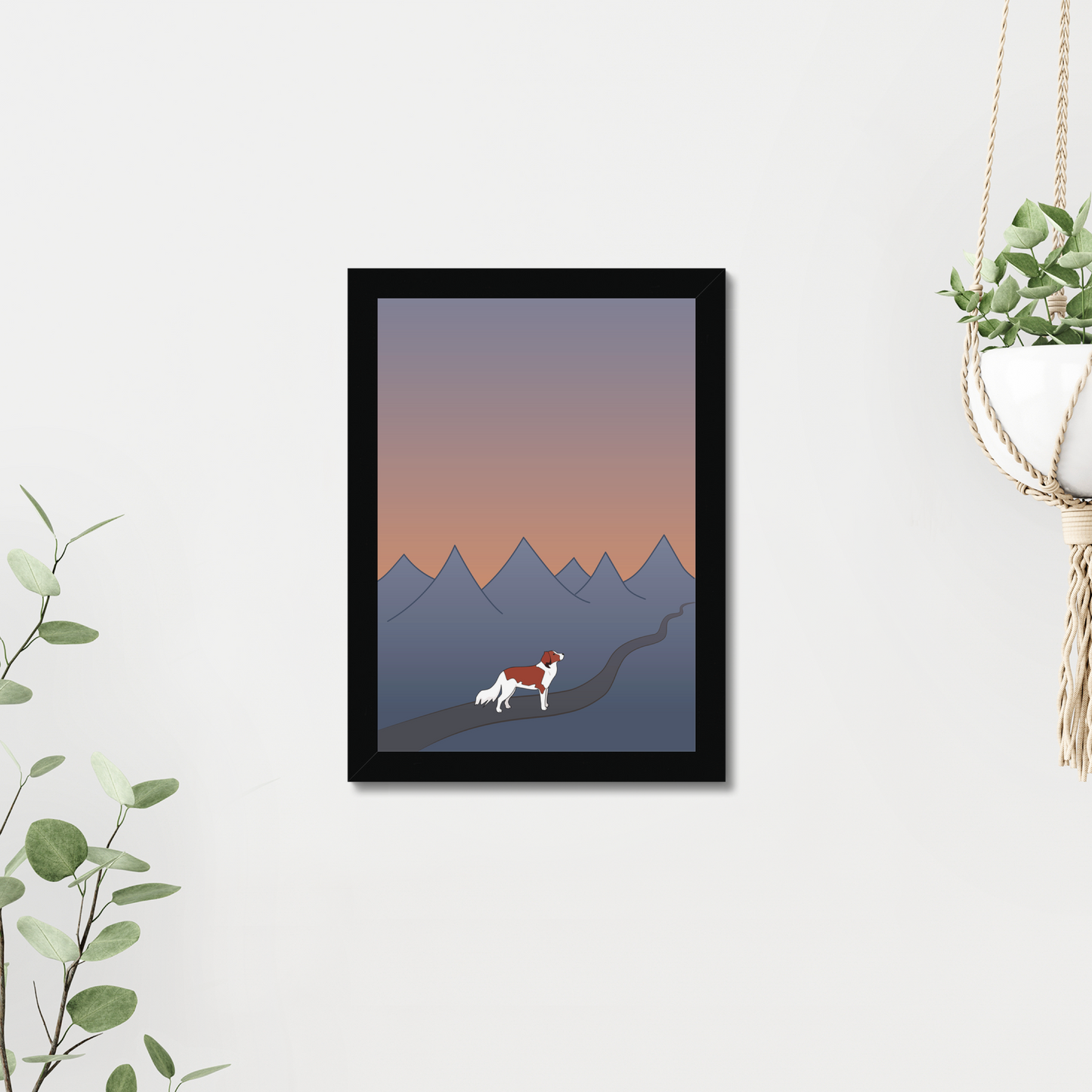 Kooiker Dog Poster - Kooikerhondje in the Mountains