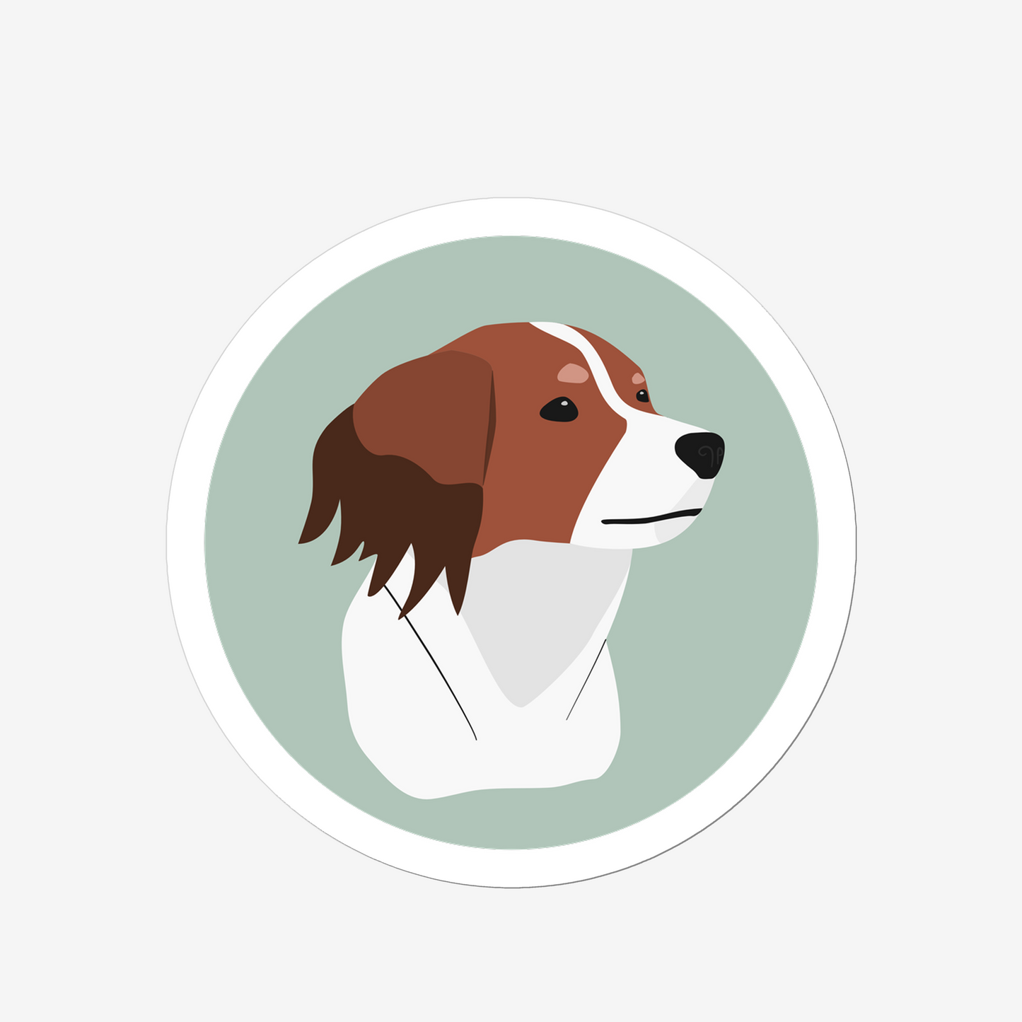 Kooikerhondje Dog Sticker - Kooiker Profile