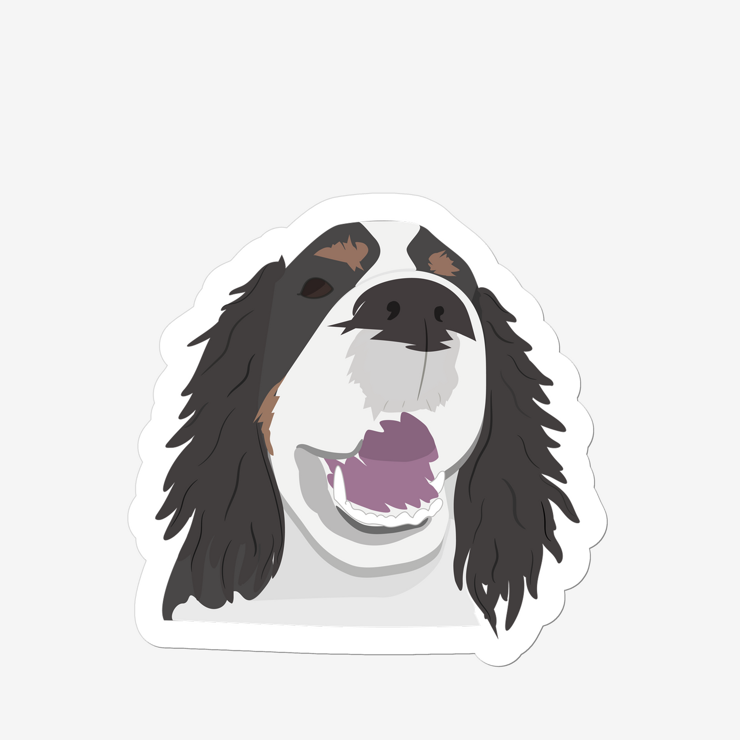 Springer Spaniel Dog Sticker - Spaniel Happy Face