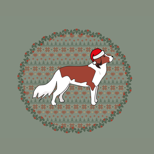Christmas Wrapping Paper - Kooikerhondje Christmas Card
