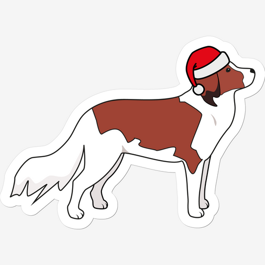 Kooikerhondje Dog Sticker - Christmas Kooiker